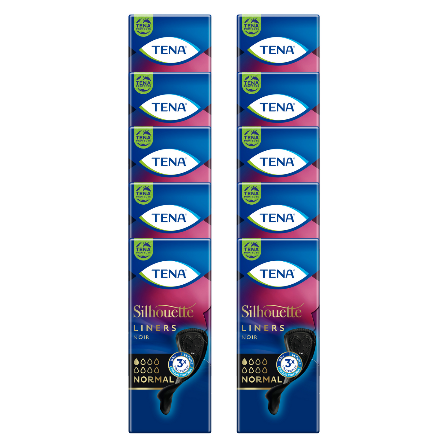TENA Silhouette Normal Noir Slipeinlagen, Sparpaket (10 x 26 Stück)
