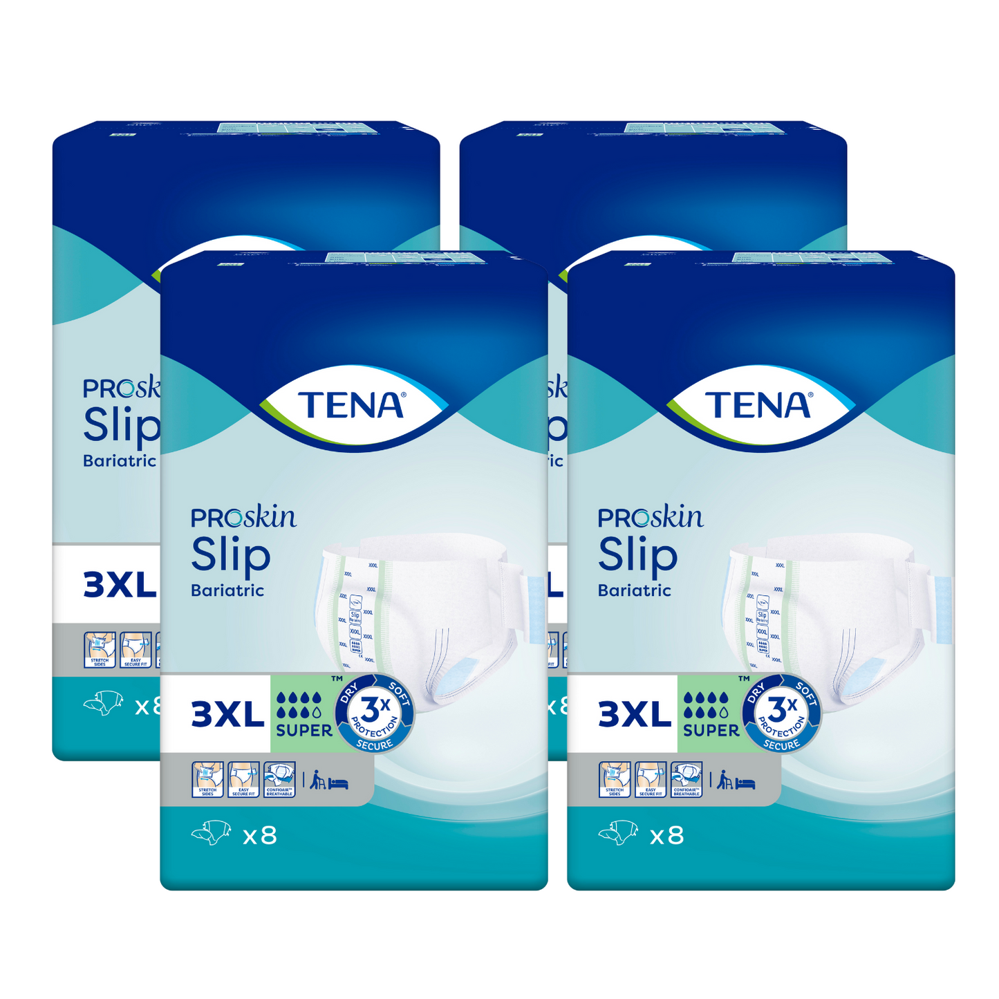 Tena Slip bariatric super Größe :3XL, Sparpaket (4x8 Stück)