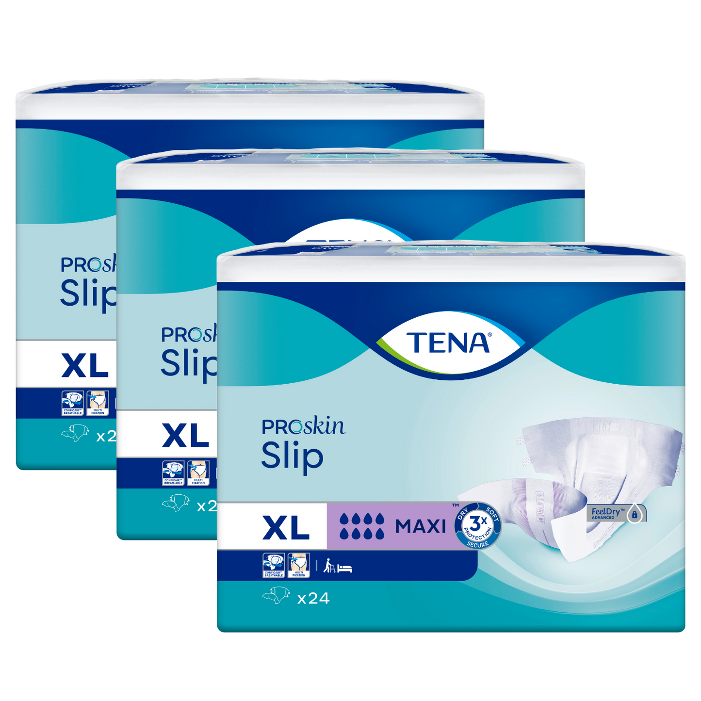 TENA Slip Maxi, Größe XL, Sparpaket (3 x 24 Stück)
