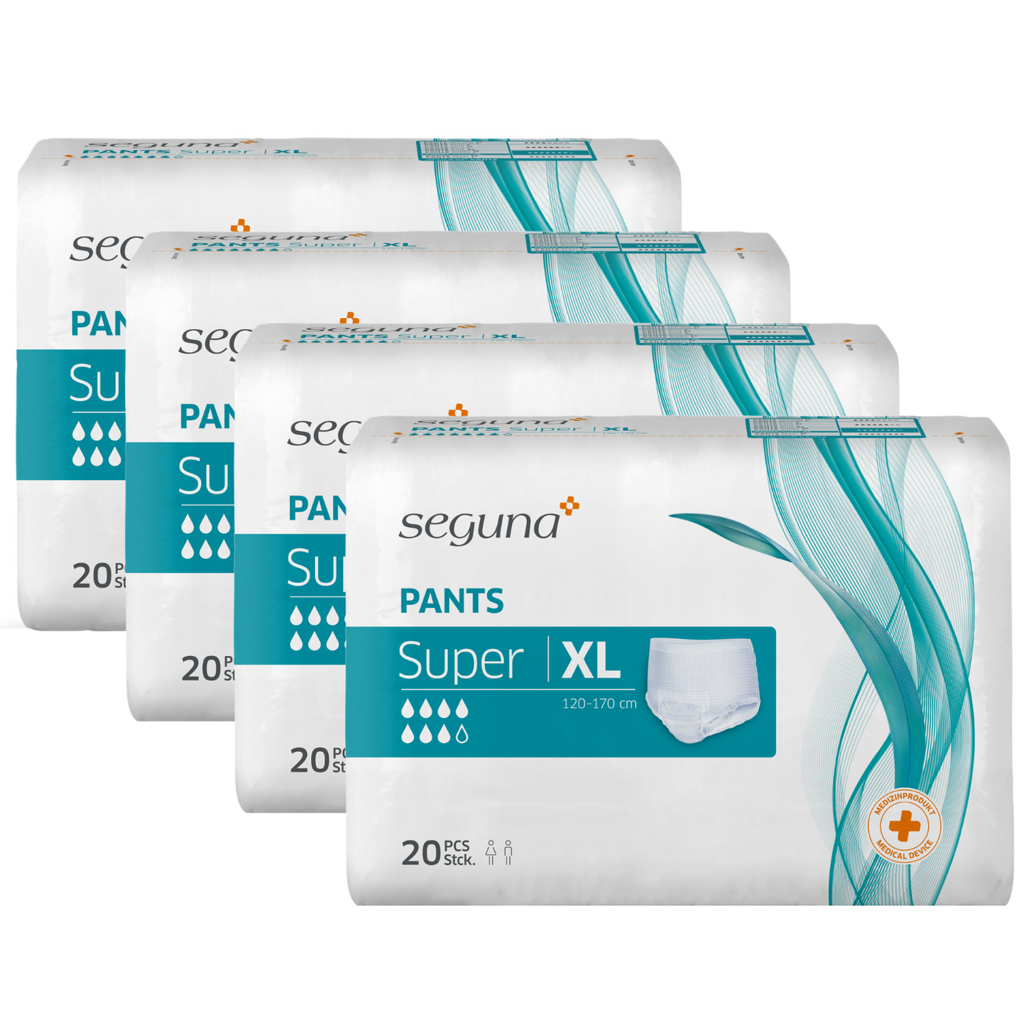 SEGUNA Pants Super, Größe: XL, Sparpaket (4 x 20 Stück)