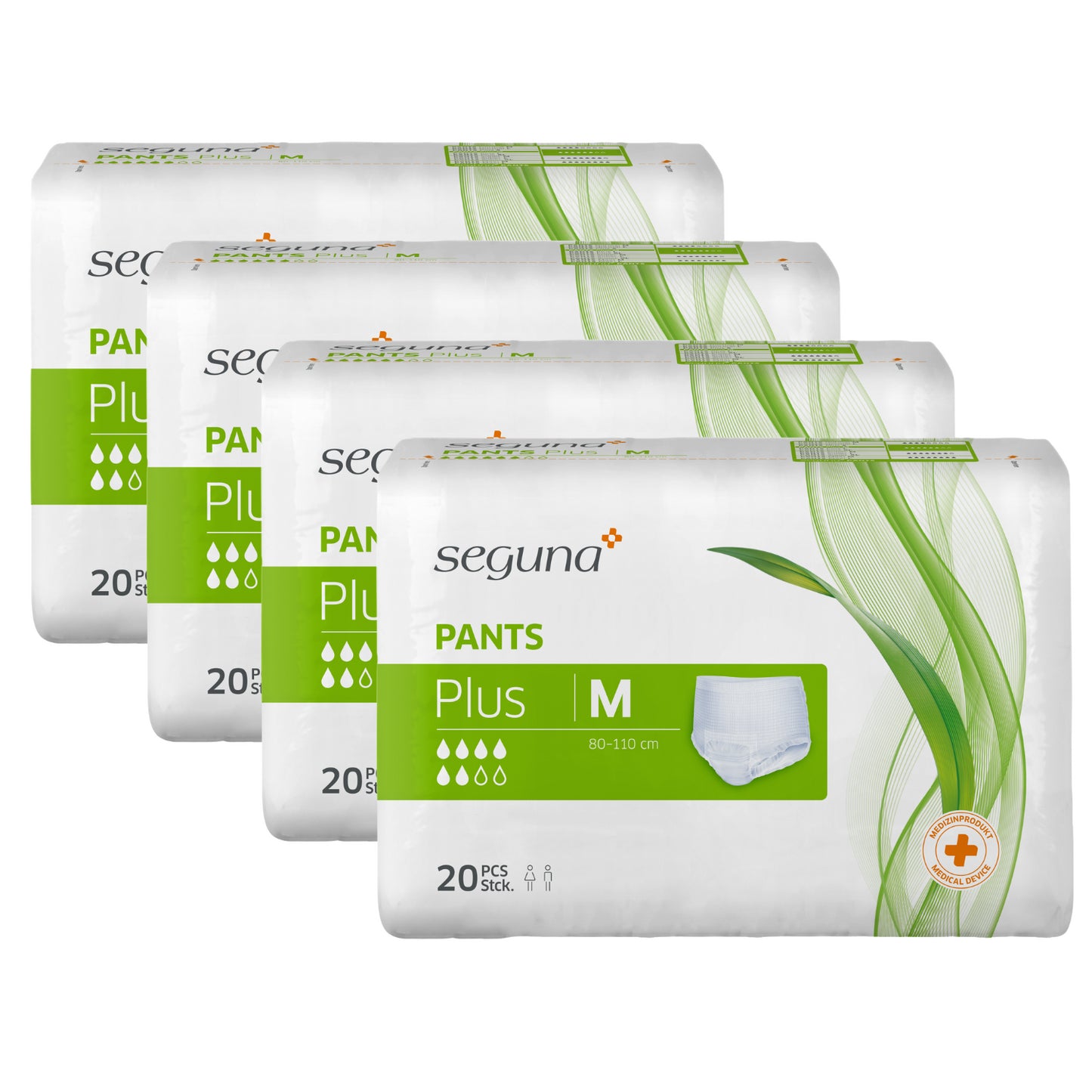 Seguna pants plus Größe: M, Sparpaket 4x20 Stück
