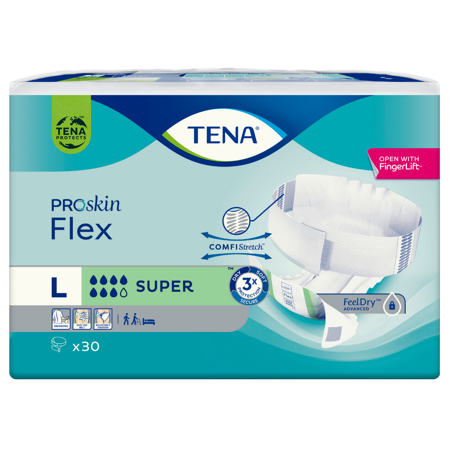 TENA Flex Super, Größe: L, Beutel 30 Stück
