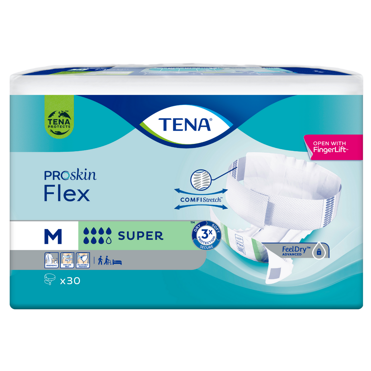 TENA Flex Super, Größe: M, Beutel 30 Stück
