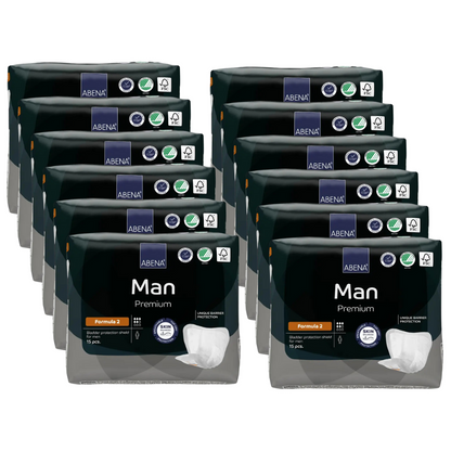 Abena Man Premium Formula, Größe: 2, Sparpaket (12 x 15 Stück)