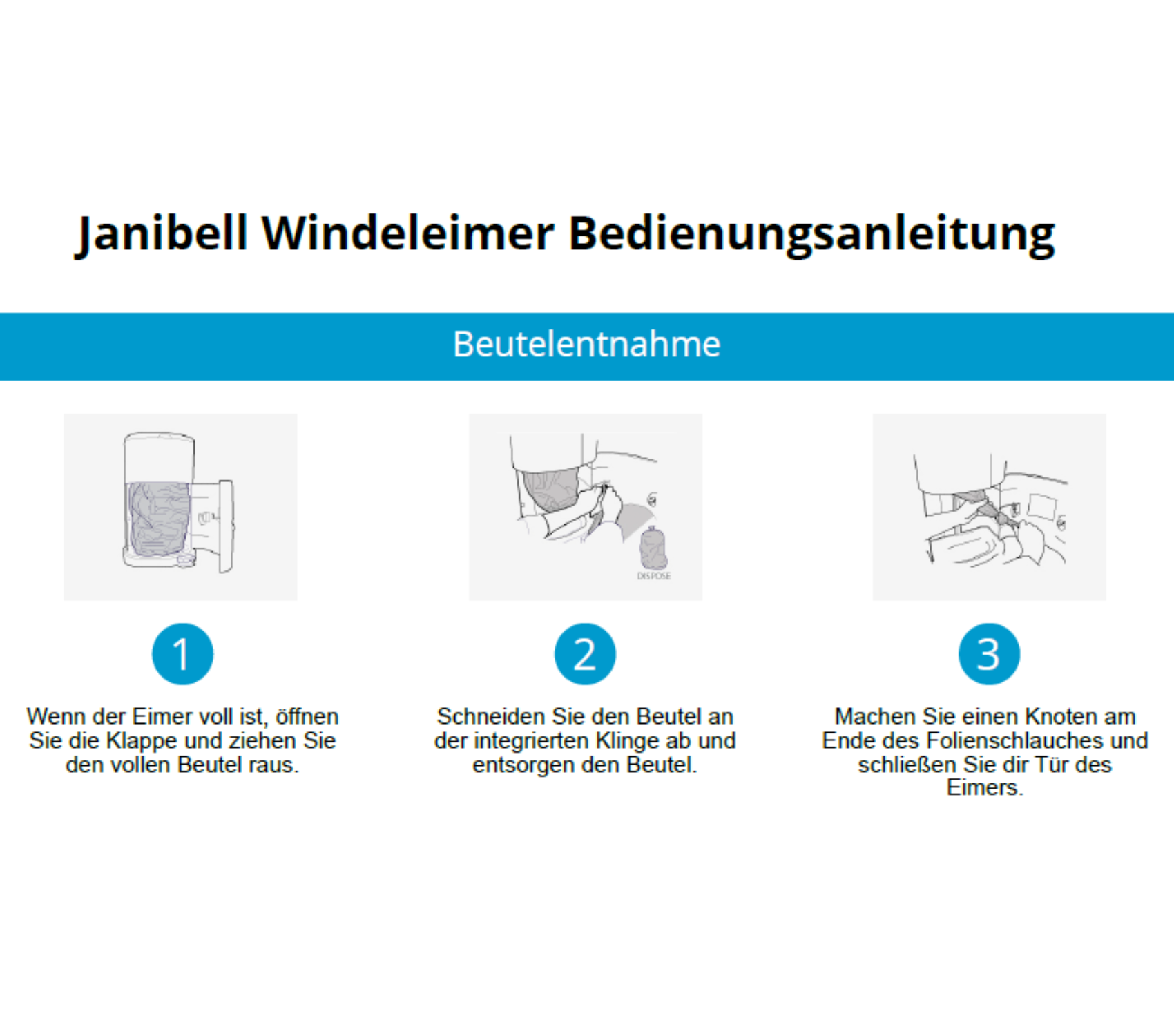 Anleitung Janibell Beutel für Janibell akord slim