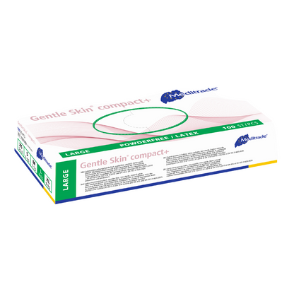 Meditrade Gentle Skin compact+ Latex-Handschuhe, Größe L