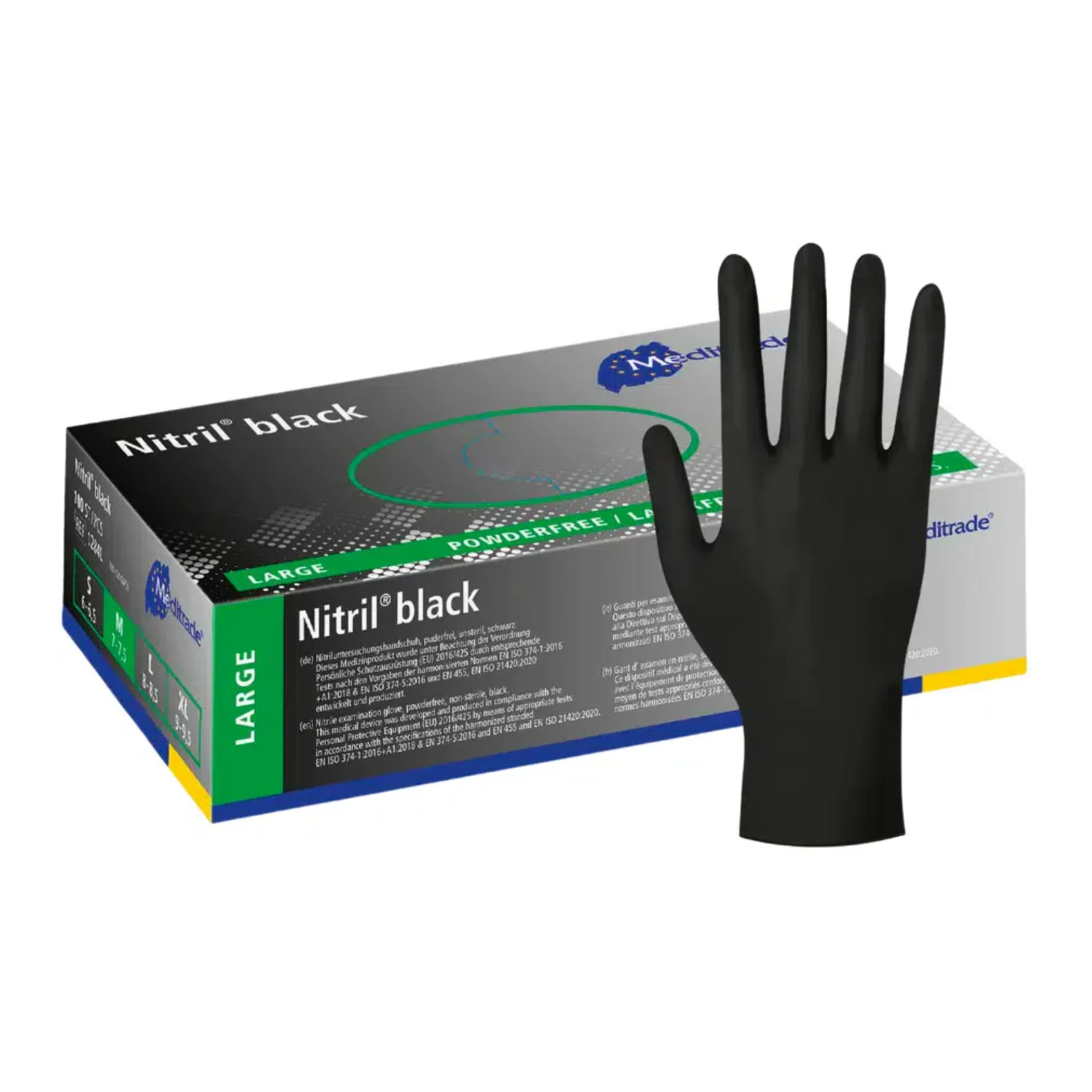 hygonorm nitril handschuhe dark Meditrade Nitril-Handschuhe schwarz günstig kaufen • LiveoCare