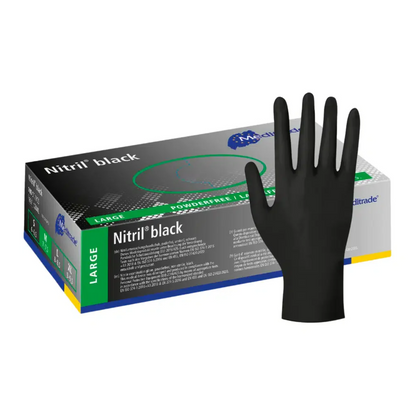 Meditrade Nitril-Handschuhe schwarz Gr. L