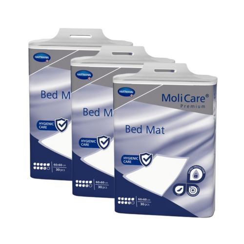 MoliCare Premium Bed Mat 9 Tropfen, Größe: 60 x 60 cm, Sparpaket (3 x 30 Stück)
