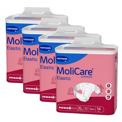 MoliCare Premium Elastic 7 Tropfen, Größe: XL, Sparpaket (4 x 14 Stück)