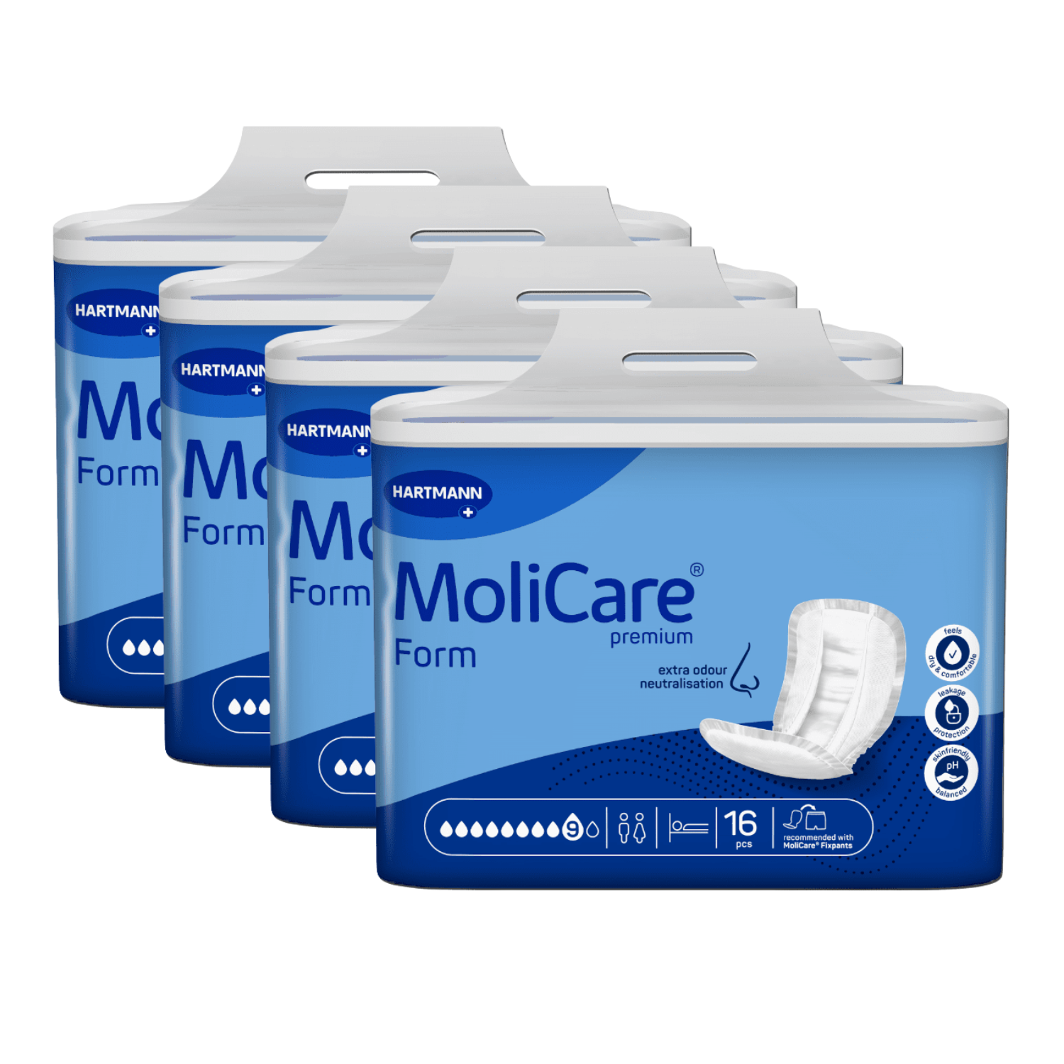 MoliCare Premium Form maxi 9 Tropfen, Sparpaket (4 x 16 Stück)