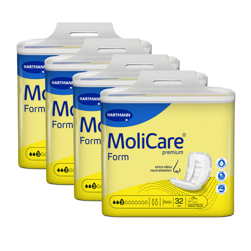 MoliCare Premium Form normal 3 Tropfen, Sparpaket (4 x 32 Stück)