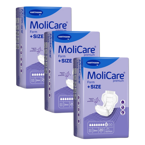 MoliCare Premium Form +SIZE 8 Tropfen, Sparpaket (3 x 20 Stück)