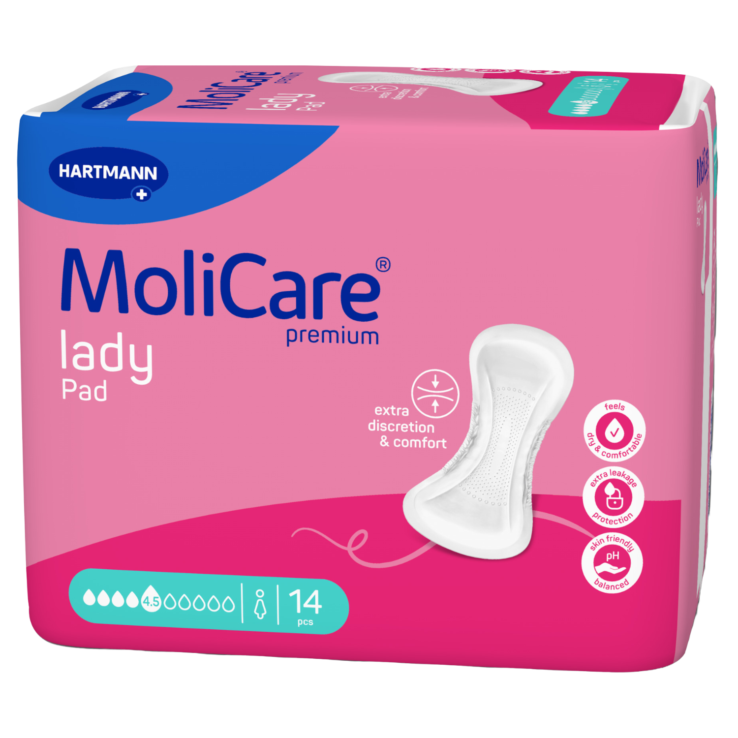 MoliCare Premium Lady Pad 4,5 Tropfen, Beutel 14 Stück