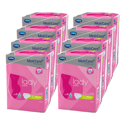 Molicare premium lady pants 5 Tropfen Größe: L, Sparpaket (8x7 Stück)