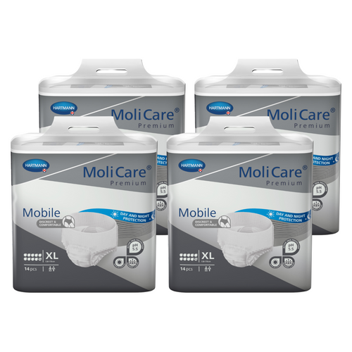 MoliCare Premium Mobile 10 Tropfen, Größe: XL, Sparpaket (4 x 14 Stück)