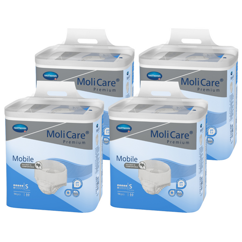 MoliCare Premium Mobile 6 Tropfen, Größe: S, Sparpaket (4 x 14 Stück)