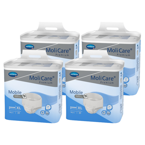 MoliCare Premium Mobile 6 Tropfen, Größe: XL, Sparpaket (4 x 14 Stück)