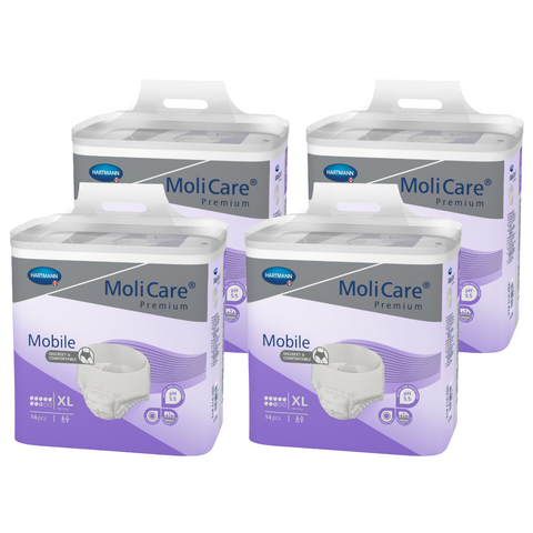 MoliCare Premium Mobile 8 Tropfen, Größe: XL, Sparpaket (4 x 14 Stück)