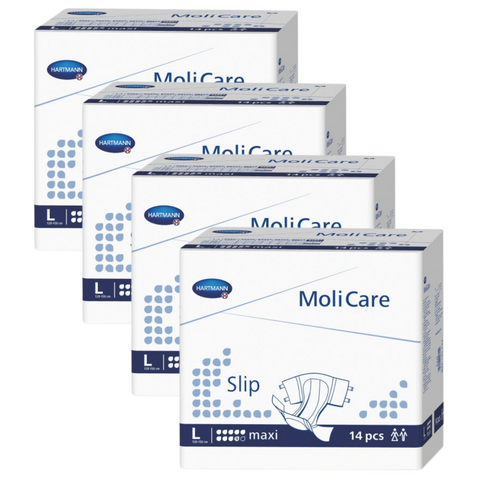 MoliCare Slip Maxi 9 Tropfen, Größe: L, Sparpaket (4 x 14 Stück)