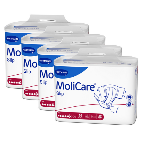 MoliCare Slip Super 7 Tropfen, Größe: M, Sparpaket (4 x 30 Stück)