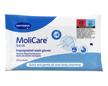 MoliCare Skin Feuchte Waschhandschuhe, 8 Stück, Produktbild
