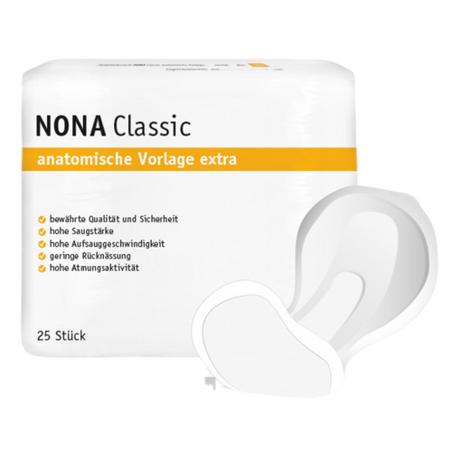 NONA Classic anatomische Vorlage Extra, Beutel 25 Stück