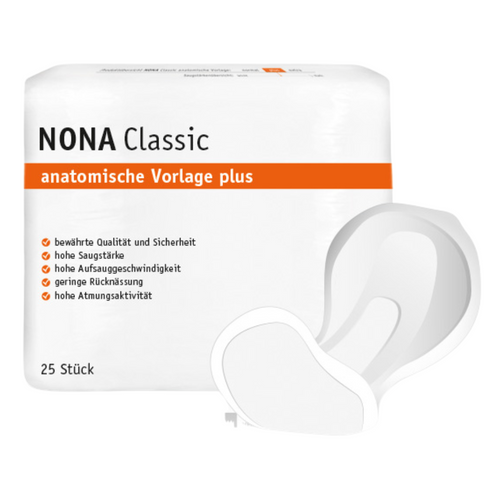 NONA Classic anatomische Vorlage Plus, Beutel 25 Stück