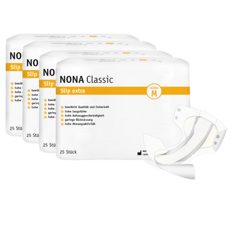 NONA Classic Slip Extra Medium, Sparpaket (4 x 25 Stück)