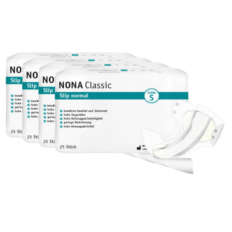 NONA Classic Slip Normal Small, Sparpaket (4 x 25 Stück)