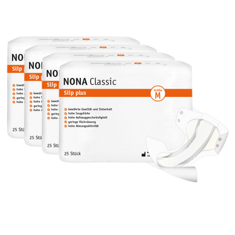 NONA Classic Slip Plus Medium, Sparpaket (4 x 25 Stück)