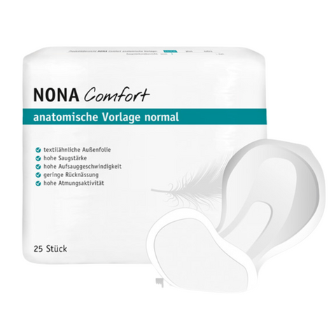 NONA Comfort anatomische Vorlage Normal, Beutel 25 Stück