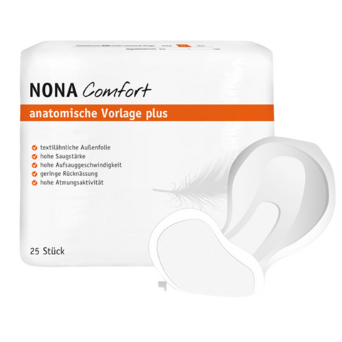 NONA Comfort anatomische Vorlage Plus, Beutel 25 Stück