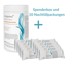 SEGUNA Medizid Rapid+, 150 Tücher plus 10 Nachfüllpackungen