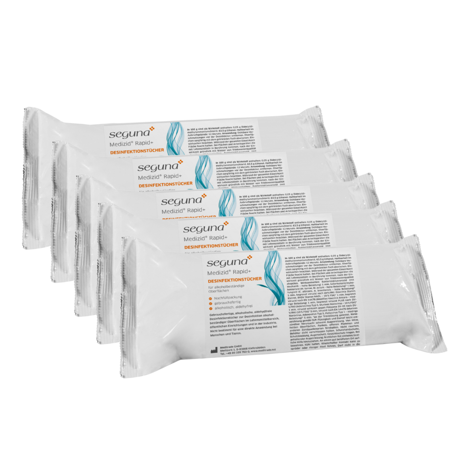 SEGUNA Medizid Rapid+ Nachfüllset, 5 Nachfüllpackungen