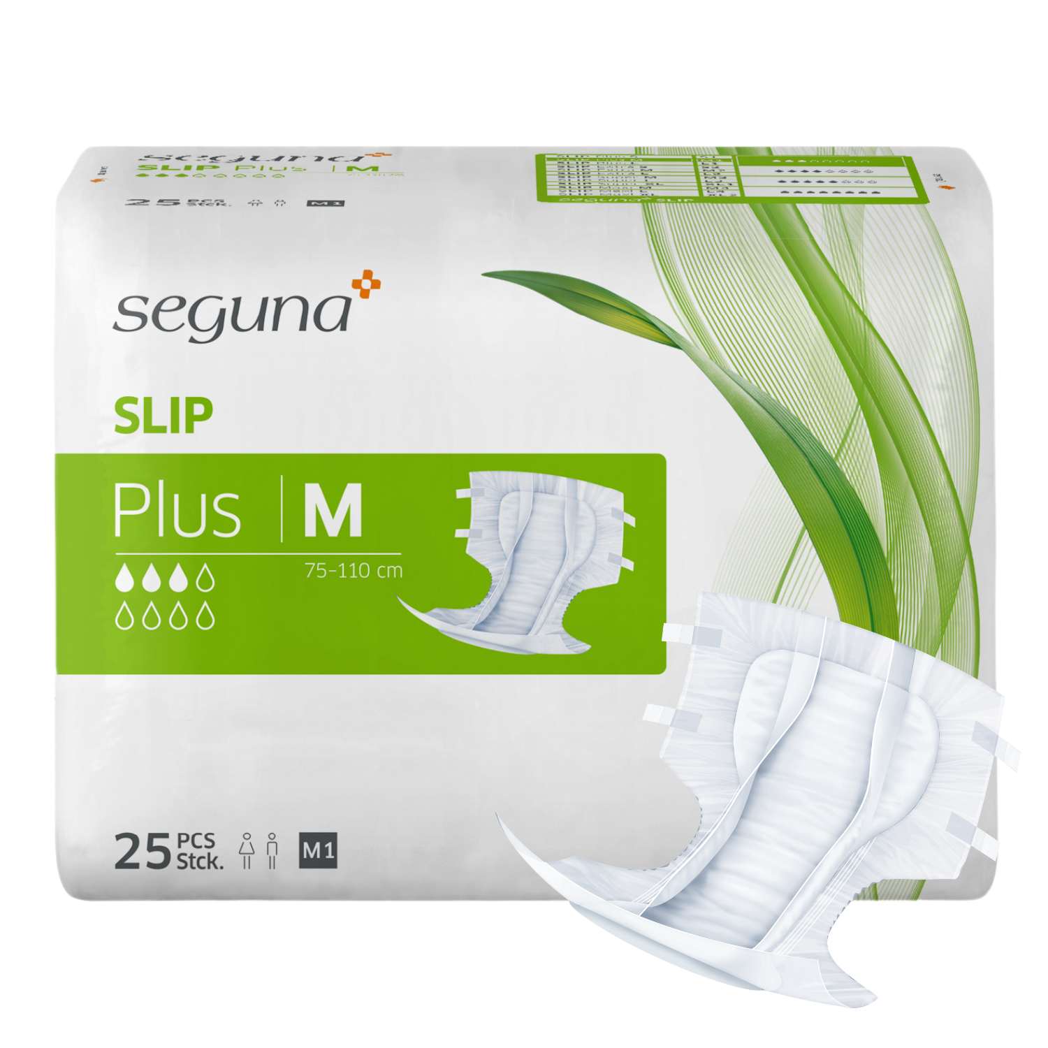 SEGUNA Slip Plus, Größe M, Beutel 25 Stück