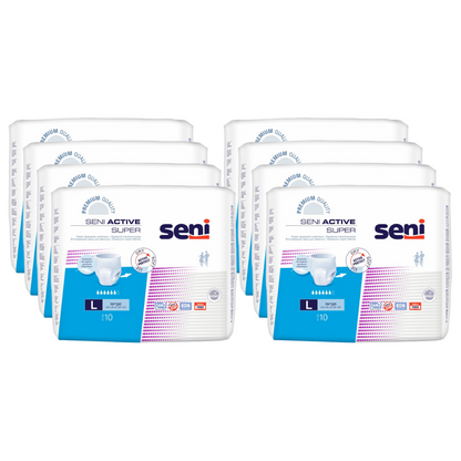 Seni Active Super, Größe: L, Sparpaket (8 x 10 Stück)