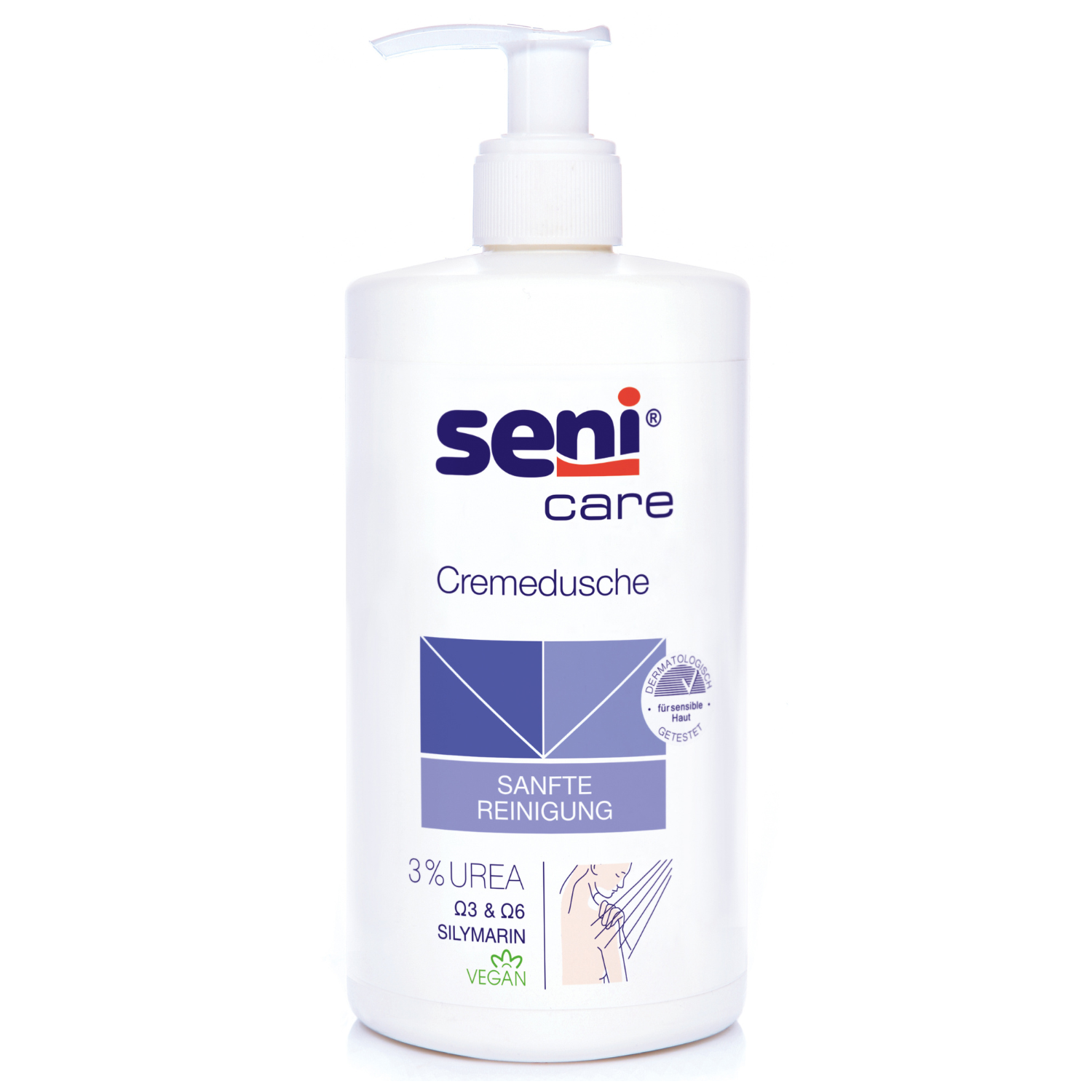 Seni Care Cremedusche mit 3% UREA, 500 ml, Produktbild