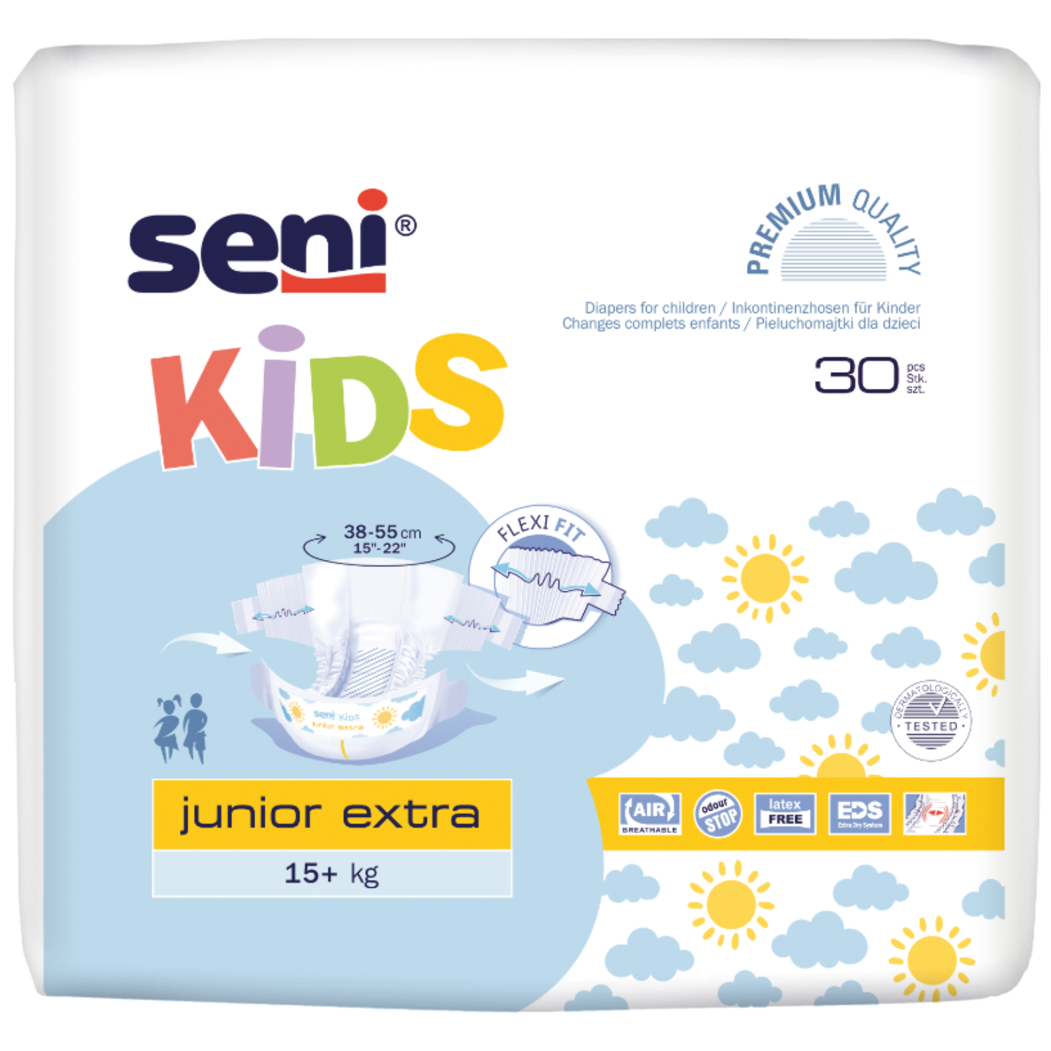 Seni Kids Junior Extra 15+ kg, Beutel 30 Stück