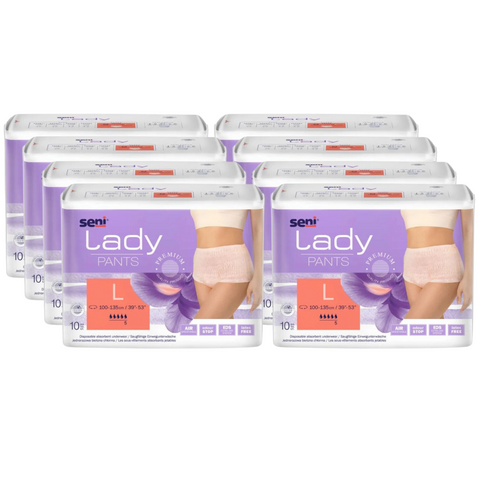 Seni Lady Pants, Größe: L, Sparpaket 8 x 10 Stück