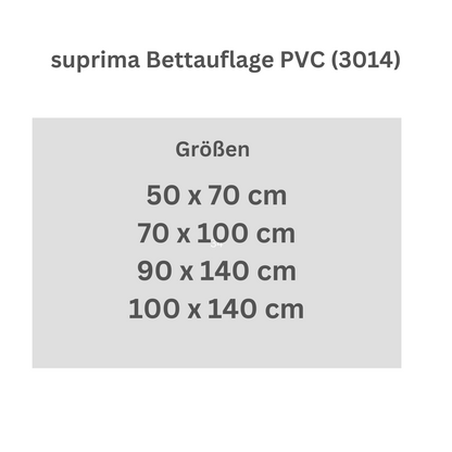 suprima Bettauflage PVC (3014), 1 Stück, Größentabelle