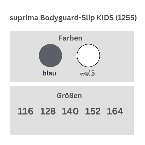 suprima Bodyguard-Slip KIDS (1255), Sicherheitsslip, Größentabelle