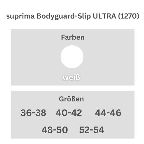 suprima Bodyguard-Slip ULTRA (1270), Sortiment