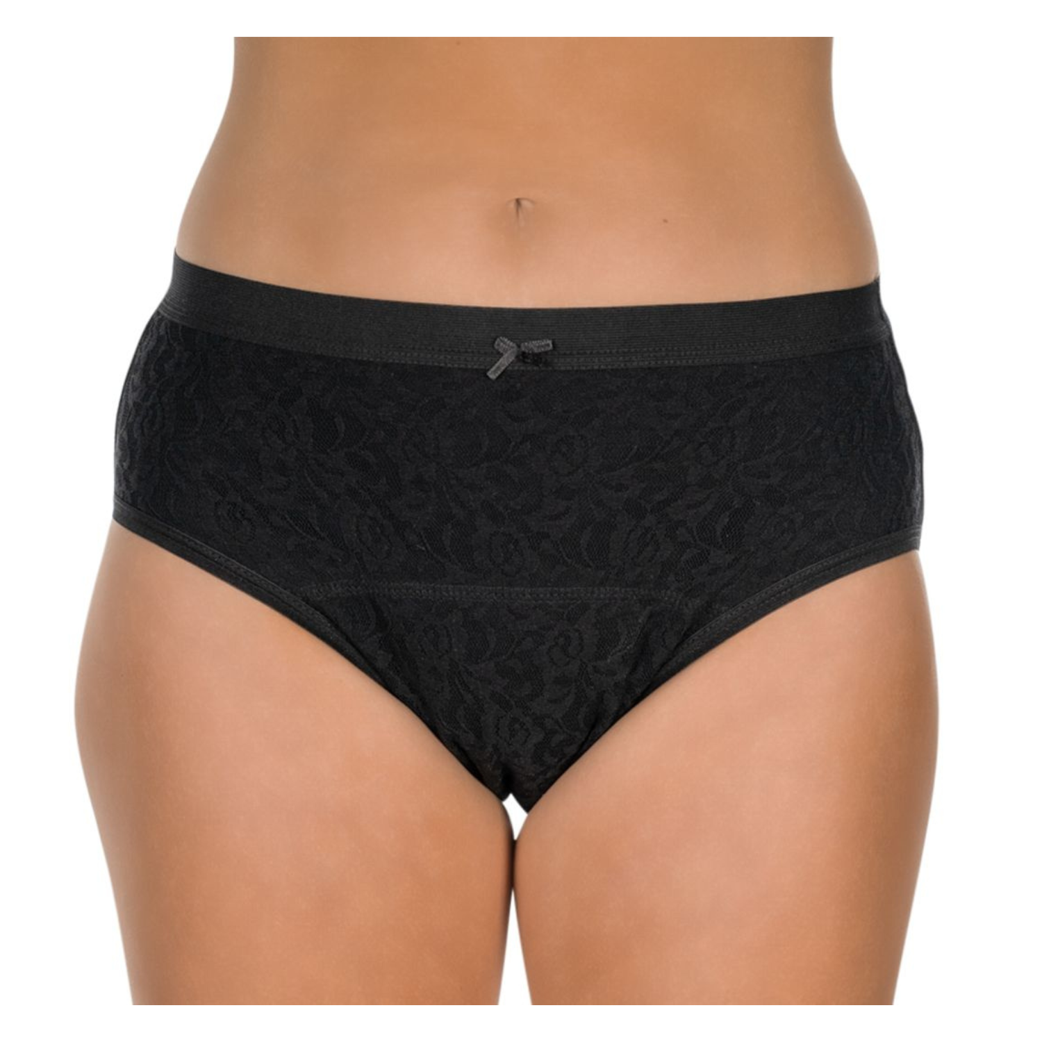 suprima La Donna Slip mit Wäscheschutz (1267), Sicherheitsslip Vorderansicht Schwarz