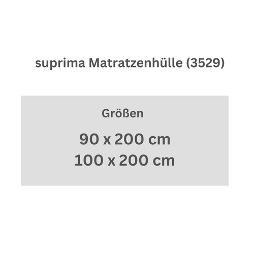 suprima Matratzenhülle (3529), Größe: 100 x 200 cm, 1 Stück, Größentabelle