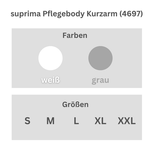 suprima Pflegebody Kurzarm (4697), Sortiment