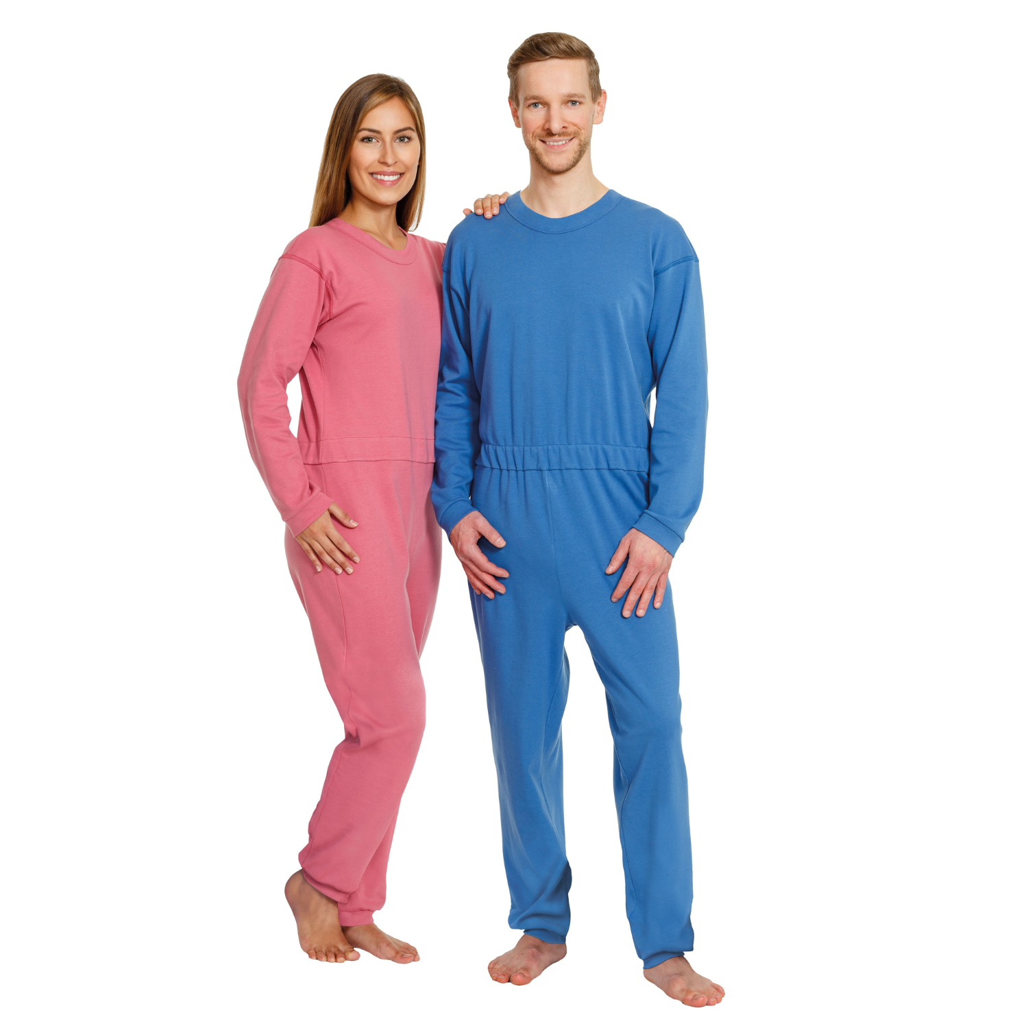 Suprima Pflegeoverall lang, Größe: XL, Farbe: beere (rosa und blau), 1 Stück