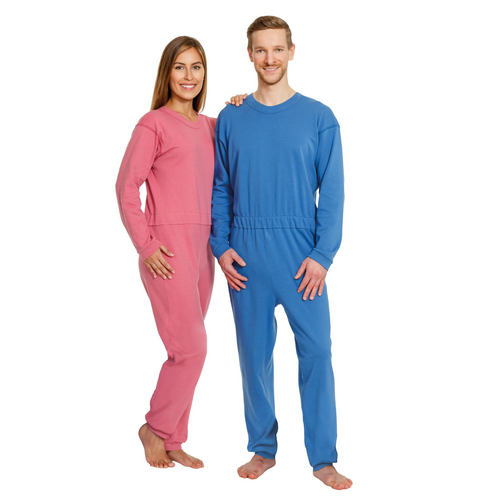 Suprima Pflegeoverall lang, Größe: XL, Farbe: beere (rosa und blau), 1 Stück