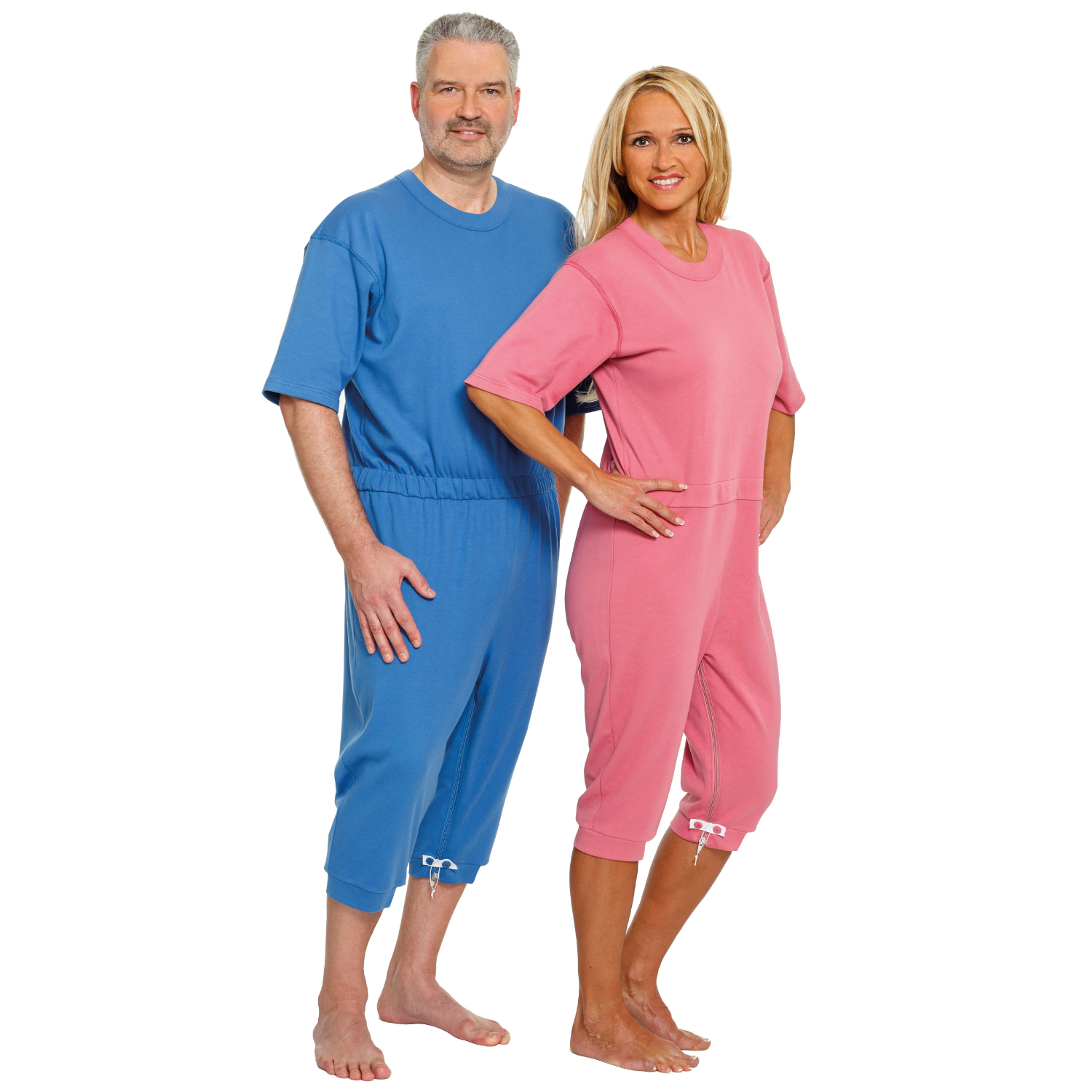 suprima Pflegeoverall kurz (4082), Pflegeoverall, Rosa und Blau, Produktbild
