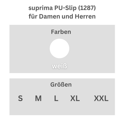 suprima PU-Slip (1287), Sicherheitsslip, Größentabelle